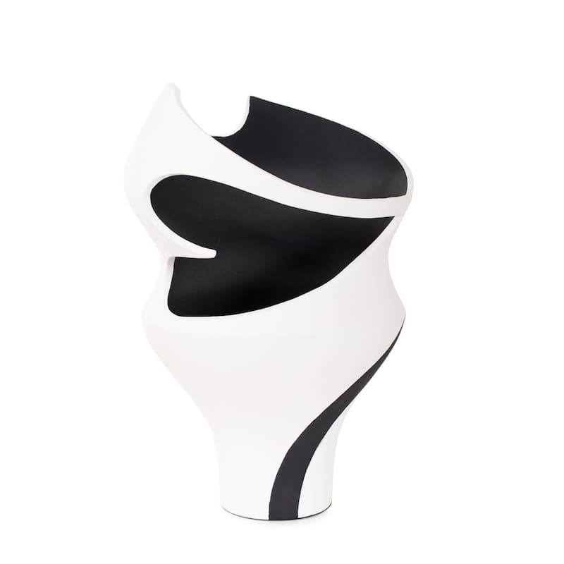 Rapsie Black and White Vase- Short