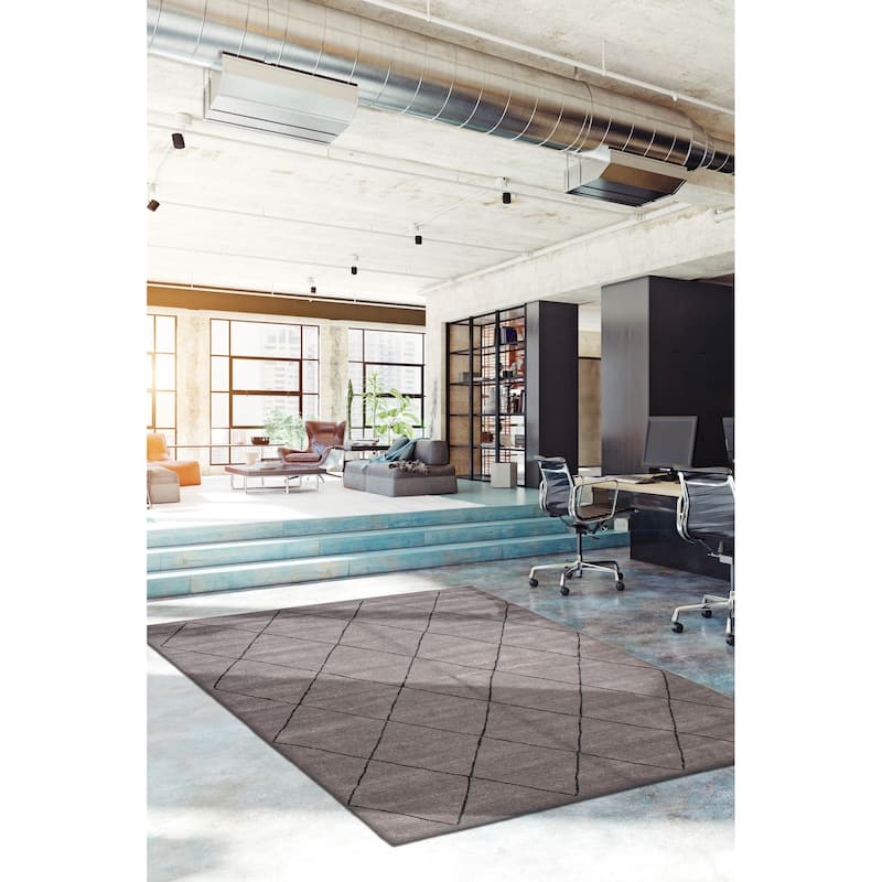 Kashkuli Gabbeh Grey Rug 6'7" x 9'8" - 6'7 x 9'8