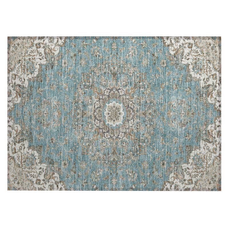 Machine Washable Indoor/ Outdoor Traditional Niko Chantille Rug