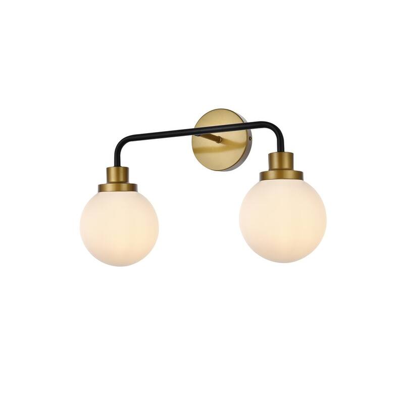 Hudson 2-light Bath Sconce with Frosted Shade