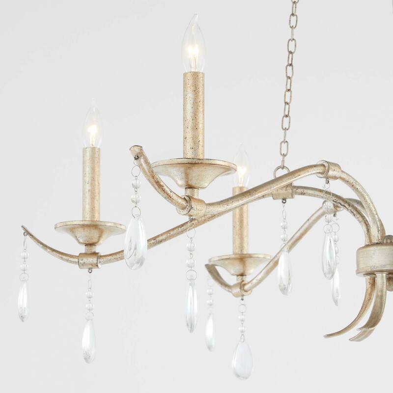 Quorum International 603-6 Lorelei 6 Light 36" Wide Crystal Candle