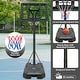 preview thumbnail 5 of 13, Adjustable Height Portable Basketball Hoop with 44" Backboard, Wheels