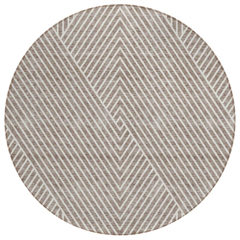 HomeRoots Geometric Transitional Rectangle Outdoor Rug