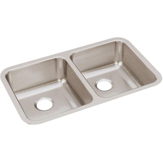 Elkay Lustertone 30-3/4" Undermount Double Basin Stainless Steel