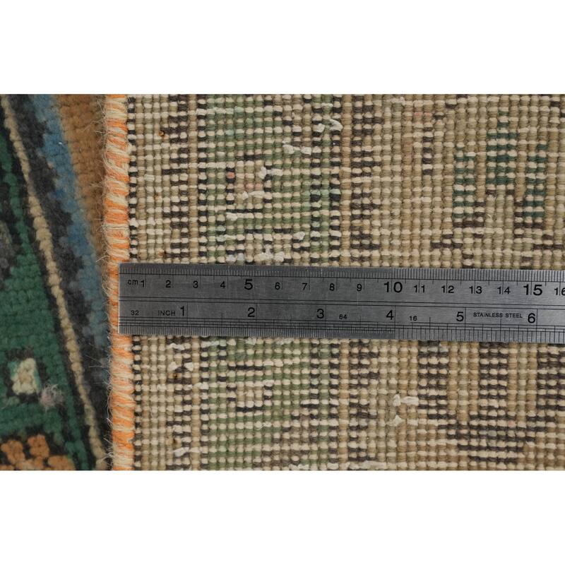 Hand Knotted Oriental 100% Wool Carpet Traditional All-Over Oranges & Rust Tabriz Area Rug - 13' 0'' X 9' 6''
