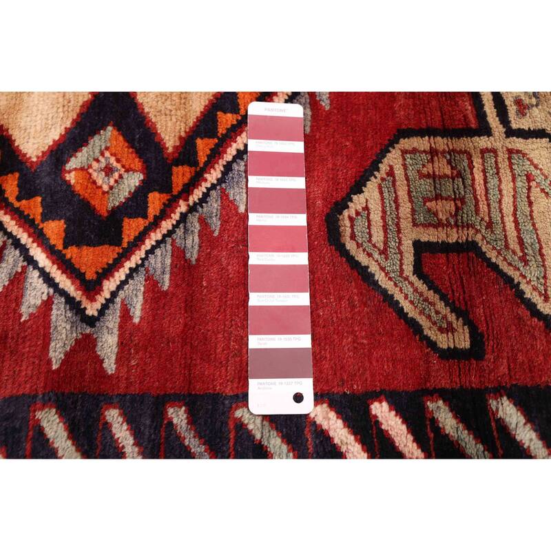 ECARPETGALLERY Hand-knotted Konya Anatolian Dark Red Wool Rug - 3'7 x 14'4