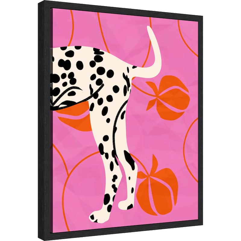 Tail a Dog Texture by Kintsugi99 Framed Canvas Wall Art