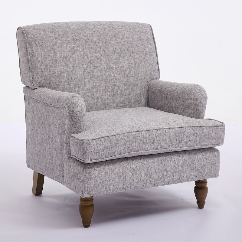 Vintage-Inspired Upholstered Linen Armchair by Harper&Bright Designs
