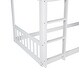 preview thumbnail 9 of 18, Twin Over Twin Floor Bunk Bed, Playhouse Floor Bunk Bed with Climbing Ramp, Ladder, Safety Guardrails