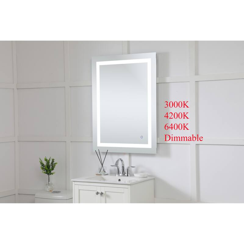 Elegant Lighting Helios 36" x 27" Rectangular Frameless Wall Mounted