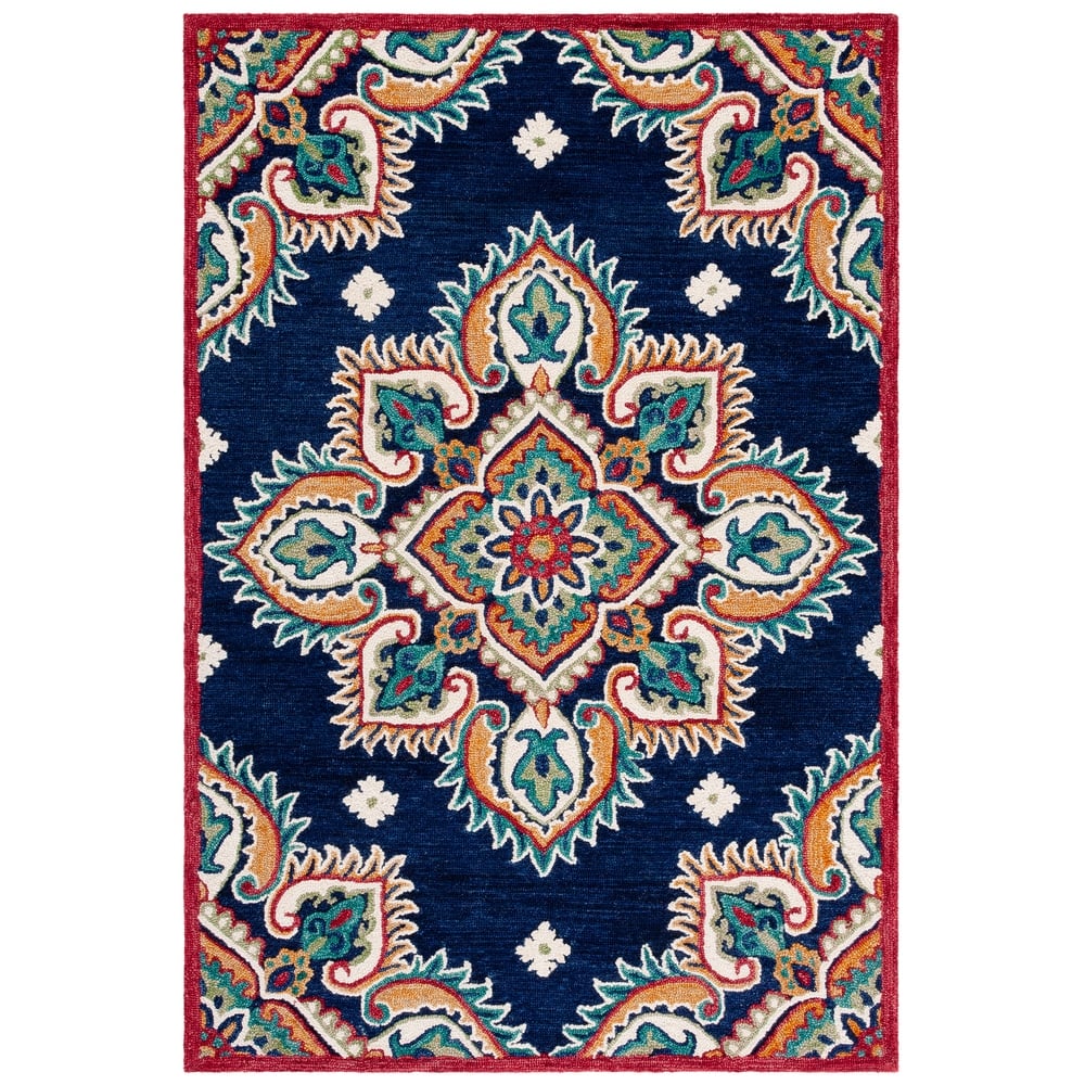 SAFAVIEH Handmade Blossom Annemarijn Medallion Wool Rug