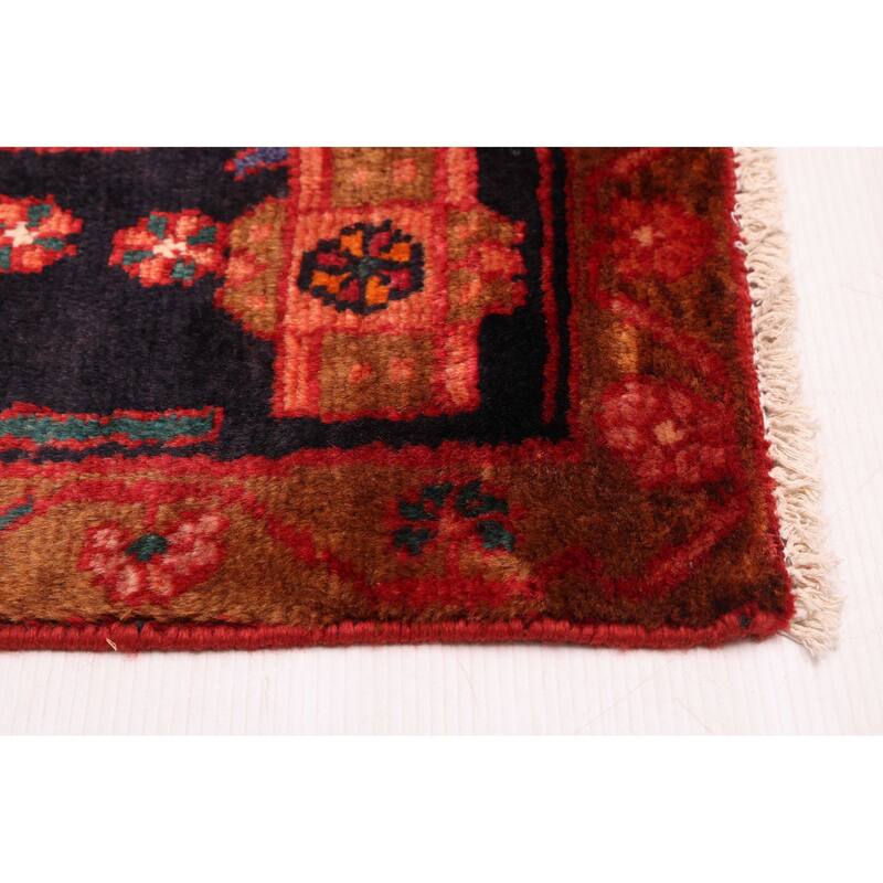ECARPETGALLERY Hand-knotted Anadol Dark Navy, Red Wool Rug - 4'2 x 7'0