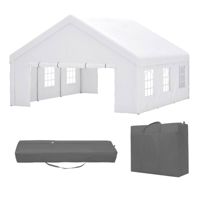 GDFStudio - Nashua Waterproof Event Protection Outdoor Gazebo Pavilion Shelter Tent