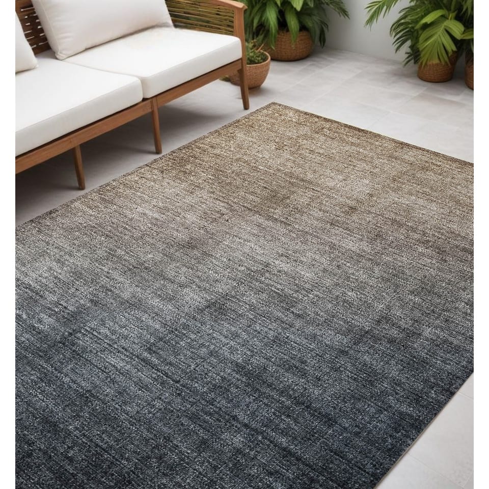 Naz Ombre Weather Resistant Blended Style Outdoor Rug