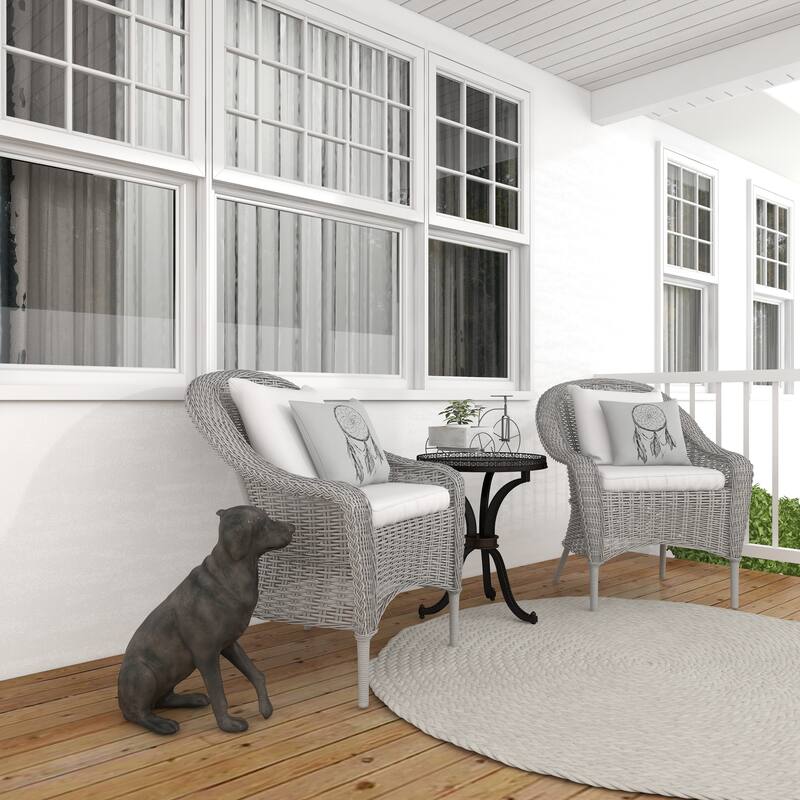 Brown Polystone Dog Decorative Sculpture