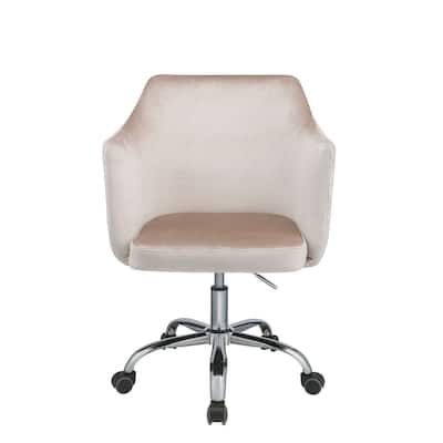 Classic Elegant Style 360 Degree Swivel Adjustable Seat Height Executive Office Chair with High-arms and Chrome Metal Base