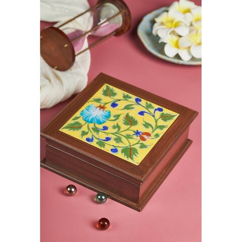 GAURI KOHLI Udasar Decorative Box - 6.5 x 6.5 x 2.5 inches