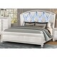 preview thumbnail 2 of 3, Ginger King Size LED Bed made with Wood in White