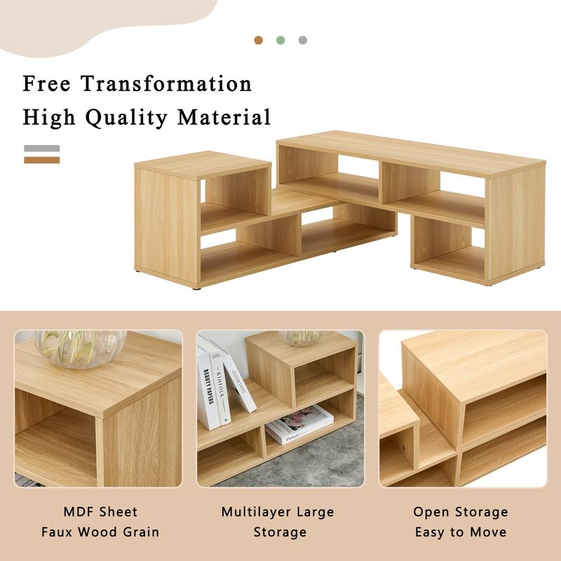 2 Pieces Cube TV Stand,Free Combination Gaming Entertainment Center Media Stand