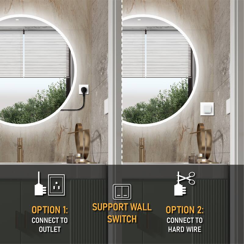 Modern Wall Mounted LED Bathroom mirror