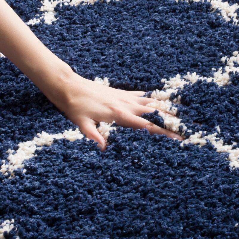SAFAVIEH Hudson Shag Vitchka Glam Trellis 2-inch Area Rug