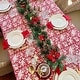 preview thumbnail 9 of 10, Red and White Christmas Tablecloth- Rectangular Carmen