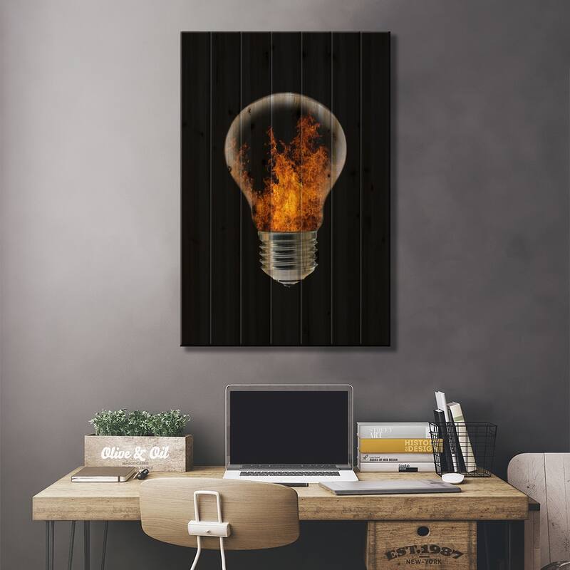 The Four Elements I Print On Wood by Stefan Eisele - Multi-Color