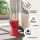 preview thumbnail 44 of 143, Boyd Round Side Table with Ribbed Design Base - Accent Hourglass End Table with Removable Lid for Living Room & Bedroom
