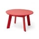 preview thumbnail 42 of 52, Elm Plus Outdoor Patio HDPE Round Coffee Table Side End Table 32"D - Red