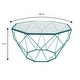 preview thumbnail 31 of 44, Malibu 29" Modern Octagon Center Coffee Table with Tempered Glass Table top & Sturdy Metal Geometric Base for Living Room Office