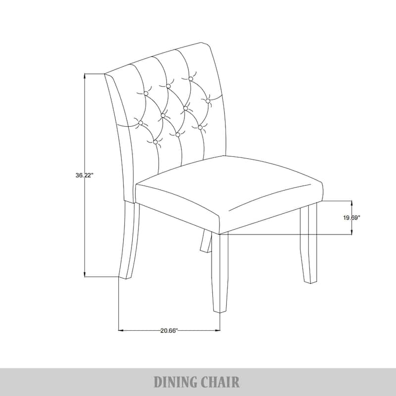 CraftPorch Glam 7-Piece Wooden Dining Chair