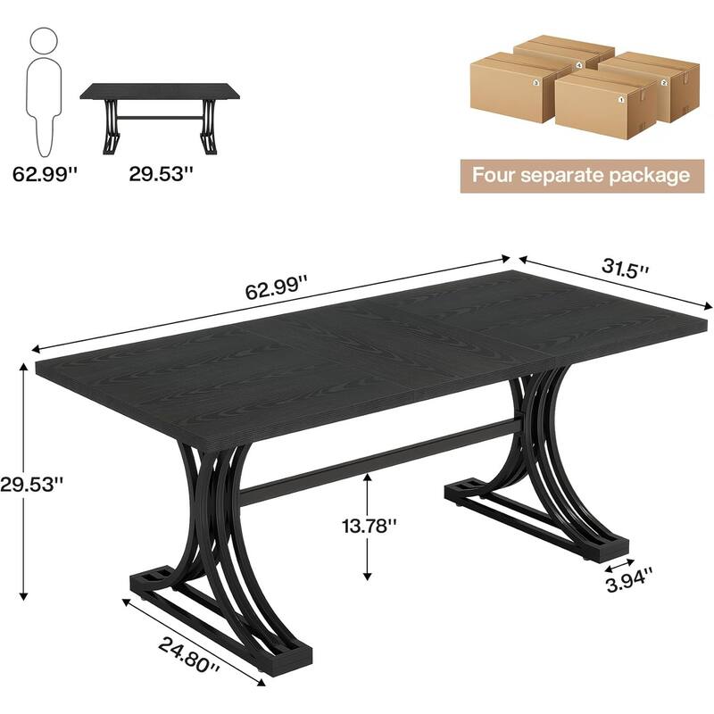 5FT Conference Table, Modern Meeting Table for Office Conference Room