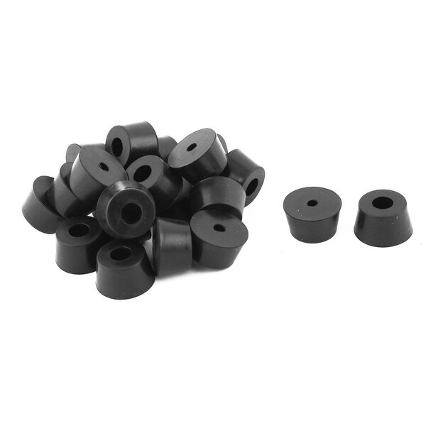 Office Rubber Round Furniture Chair Foot Table Leg Protective Cover Cap Black 21pcs
