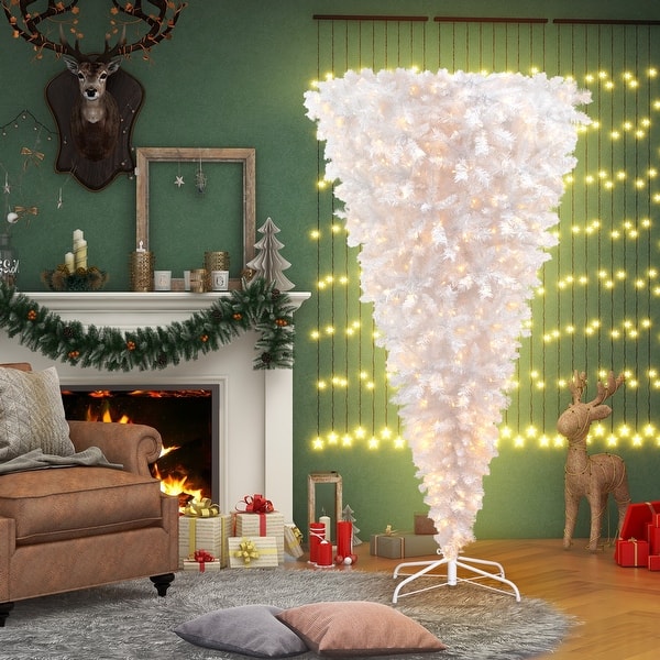 6.6Ft Upside Down White Christmas Tree - Bed Bath & Beyond - 36654984