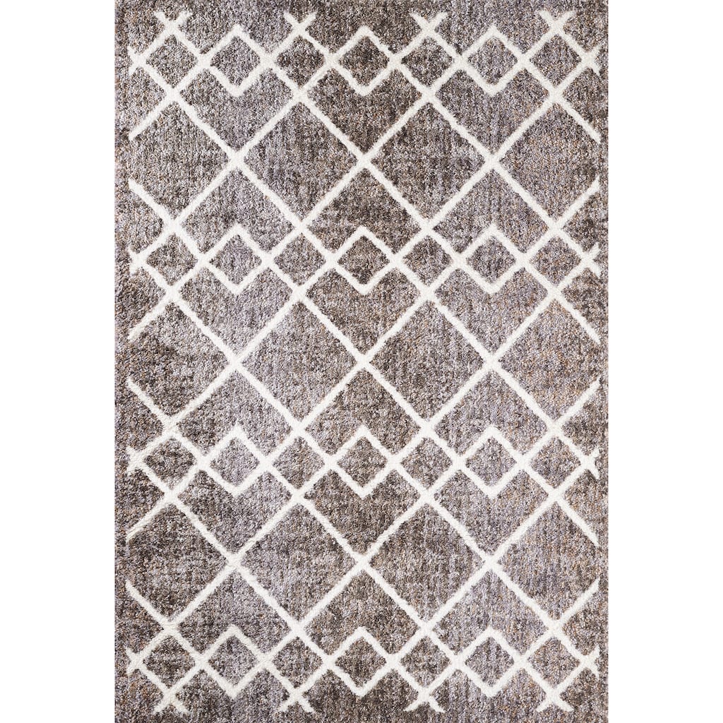 The Curated Nomad Haynee Southwestern Trellis Shag Rug