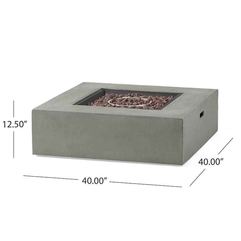 Cape Coral Fabric/Aluminum 9-seat U-shaped Sectional and Fire Pit Set by Christopher Knight Home