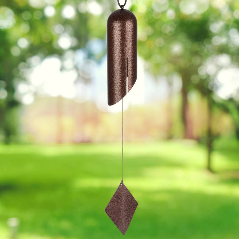 Wind Chimes - Deep Resonance Serenity Bell - 27in Metal Windbell Chime by Pure Garden (Bronze)
