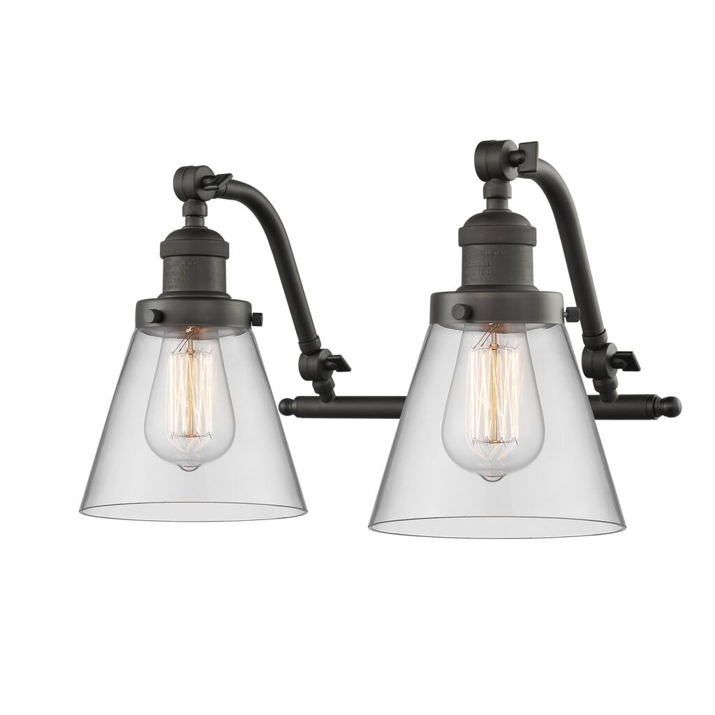 Innovations Lighting Small Cone 2 Light 18" Wide Bathroom Vanity Light