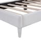 preview thumbnail 7 of 13, Twin Size Velvet Upholstered Cloud-Shape Bed with Headboard, No Box Spring Needed, Beige