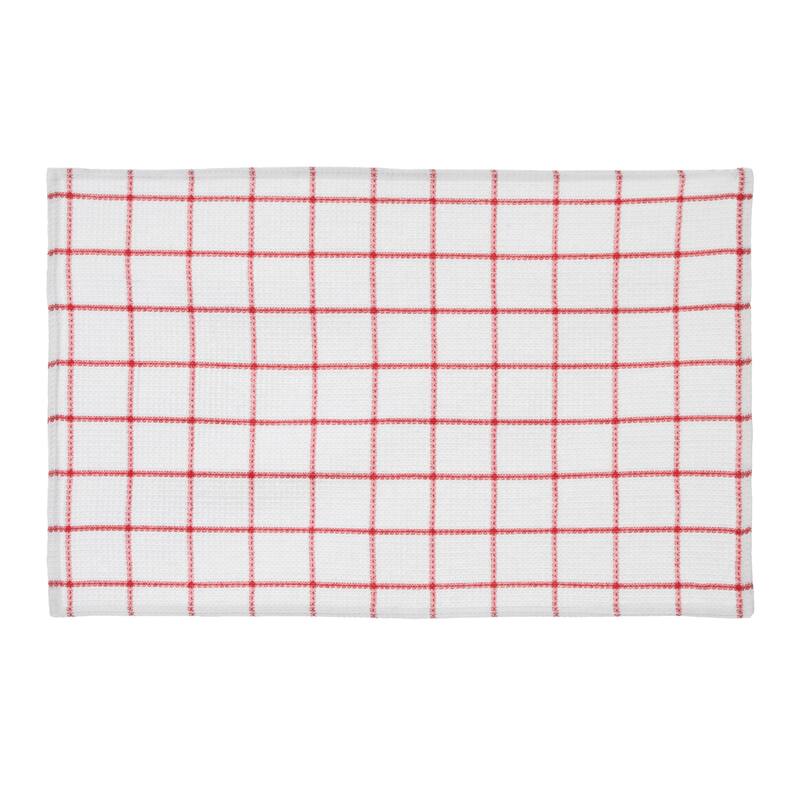Fabstyles Solo Waffle Cotton Kitchen Towel Set of 4 - 18x28