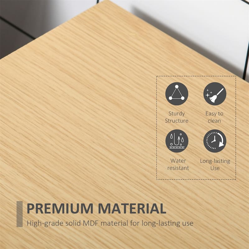 White MDF Under Sink Bathroom Cabinet with Doors and Anti-Slip Feet - 26.5" W x 11.75" D x 23.75" H