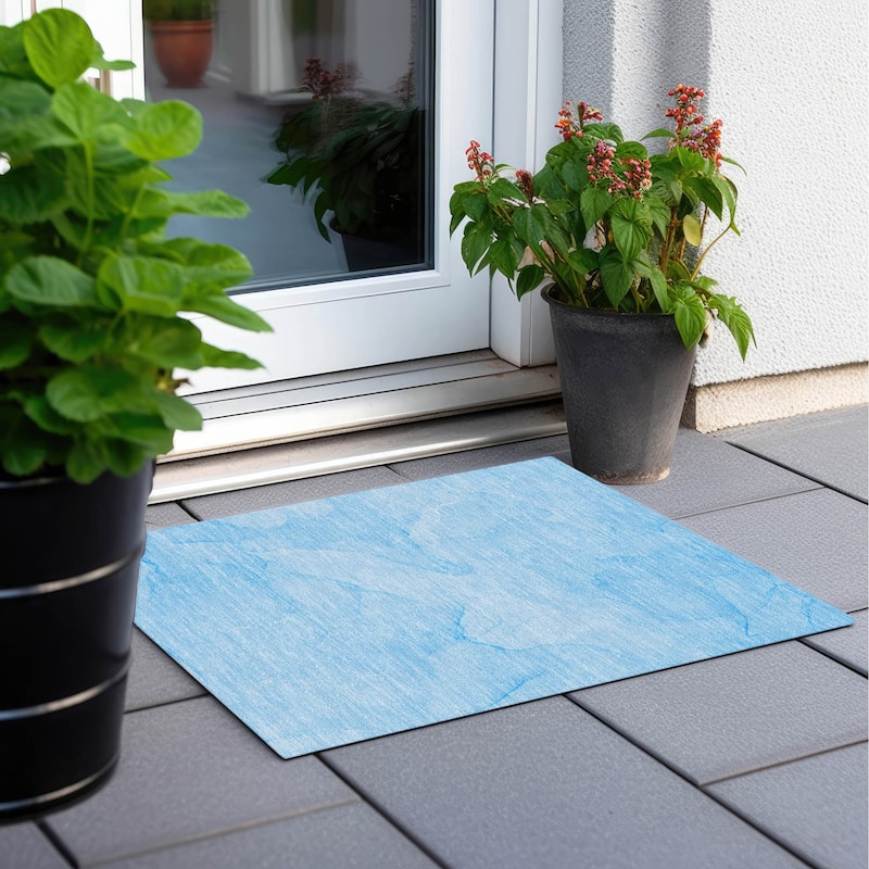Dava Contemporary Abstract Weather Resistant Classic Meets Modern Outdoor Rug