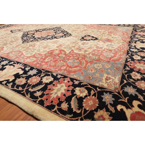 Hand Knotted Romanian Tabriz Beige Rose Oriental Area Rug Wool Traditional Persian Oriental Area Rug 9x12 10 3 X 13 11 On Sale Overstock 31305015