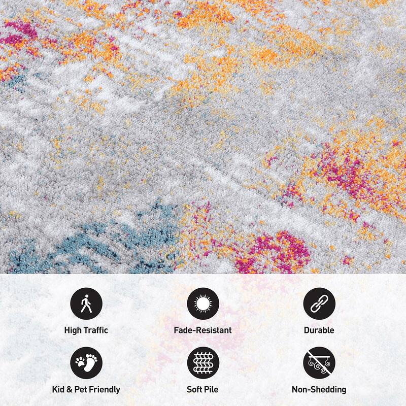 Modern Abstract Reflections Area Rug