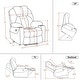 preview thumbnail 5 of 53, MCombo Electric Power Lift Recliner Chair Sofa with Massage and Heat for Elderly, 3 Positions, USB Ports, Faux Leather 7040