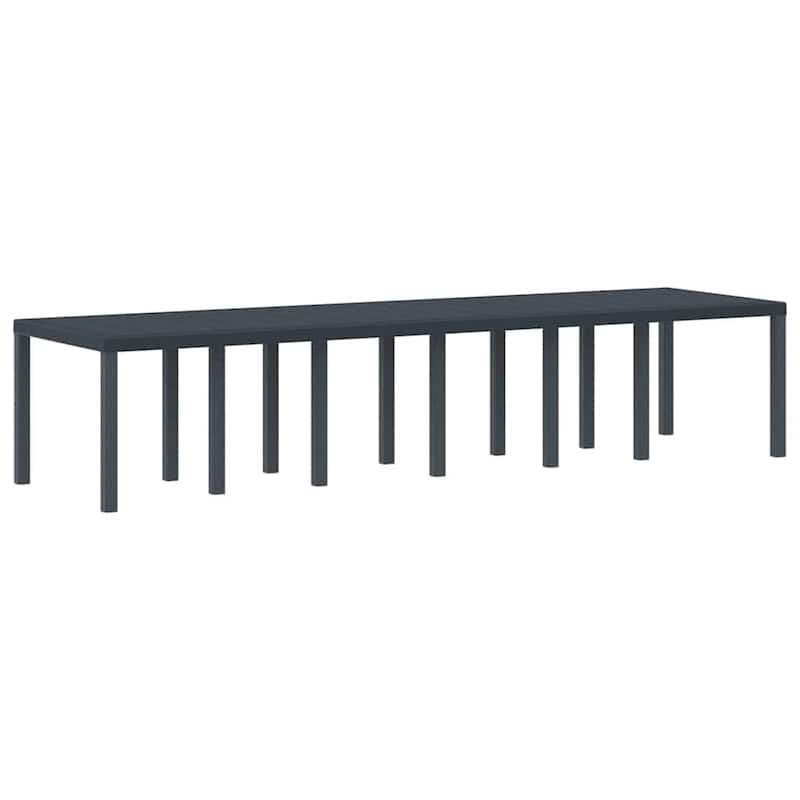 vidaXL Garden Table Anthracite/Brown poly rattan