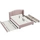preview thumbnail 28 of 28, Queen Size Upholstered Platform Bed with 1 Twin Size Trundle Bed Frame
