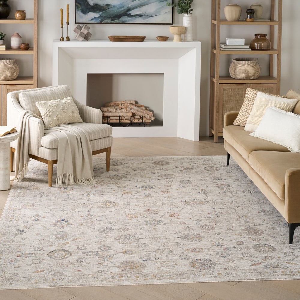 Nourison Antique Fusion Indoor only Cream / Ivory Persian Area Rug