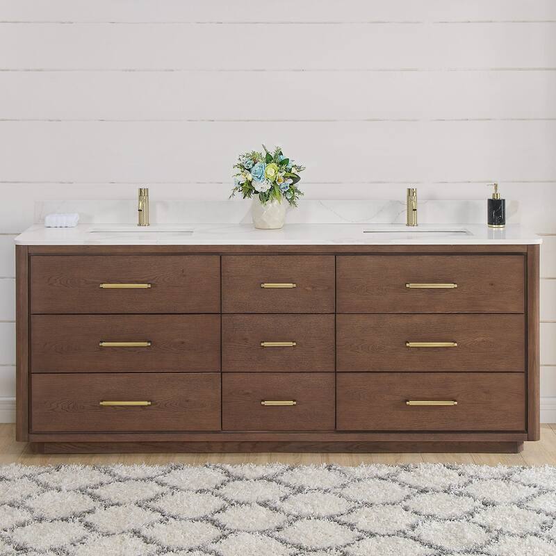 Miseno MV-NM-706584 Porto 84" Free Standing Double Basin Vanity Set