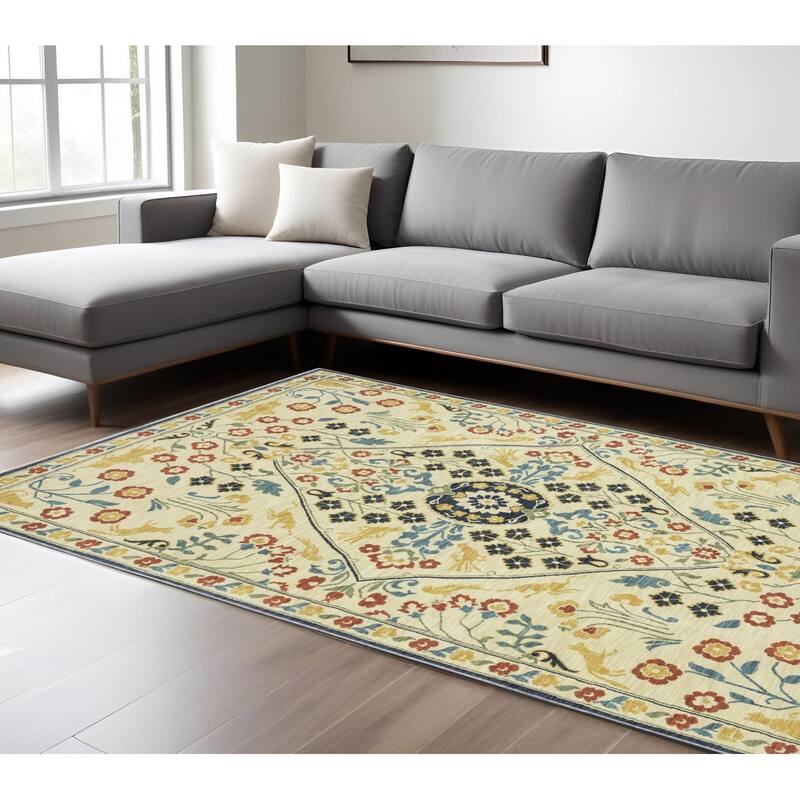 HomeRootsOriental Traditional Runner Area Rug - 116.54' X '78.74' X '0.32